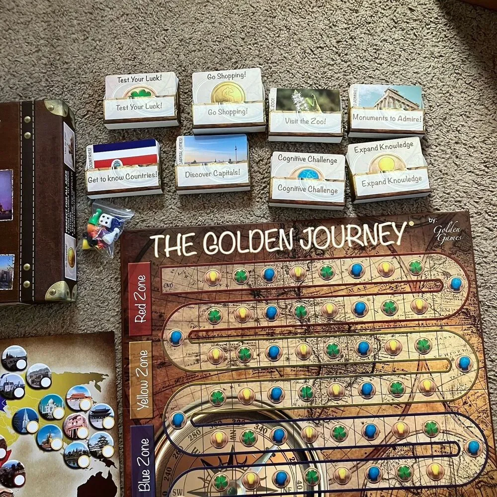 The Golden Journey Board Game: Adaptable Cognitive Game For Kids, Adults, Senior